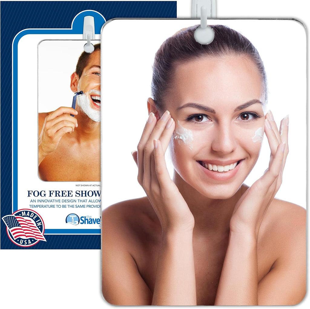 Shave Well Deluxe Anti-Fog Shaving Mirror with Removable Adhesive Hook