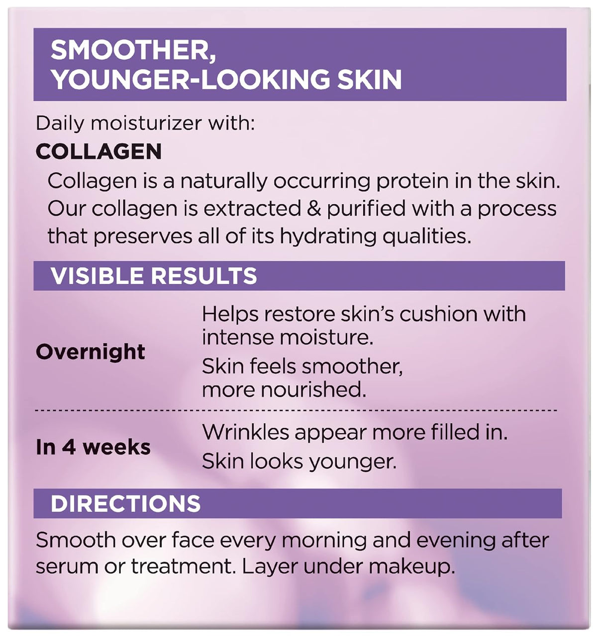 L’Oreal Paris Collagen Daily Face Moisturizer, Anti Aging Face Cream to Reduce Wrinkles and Provide Intense Hydration, 1