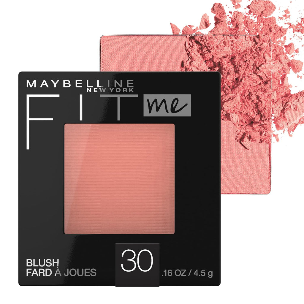Maybelline Fit Me Powder Blush, Lightweight, Smooth, Blendable, Long-lasting All-Day Face Enhancing Makeup Color, Mauve,