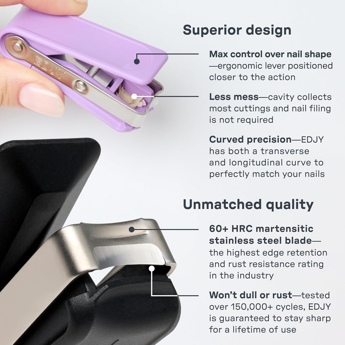 Fingernail Cutter Nail Cutter Stainless Steel EDJY Blue