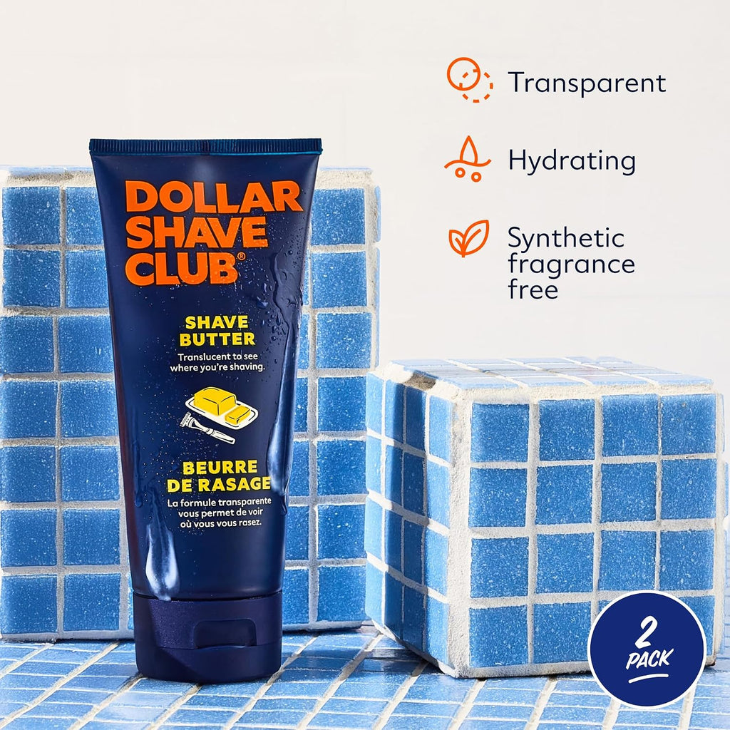 Dollar Shave Club - Shave Butter 6 oz (2 Pack) - Shaving Cream Alternative