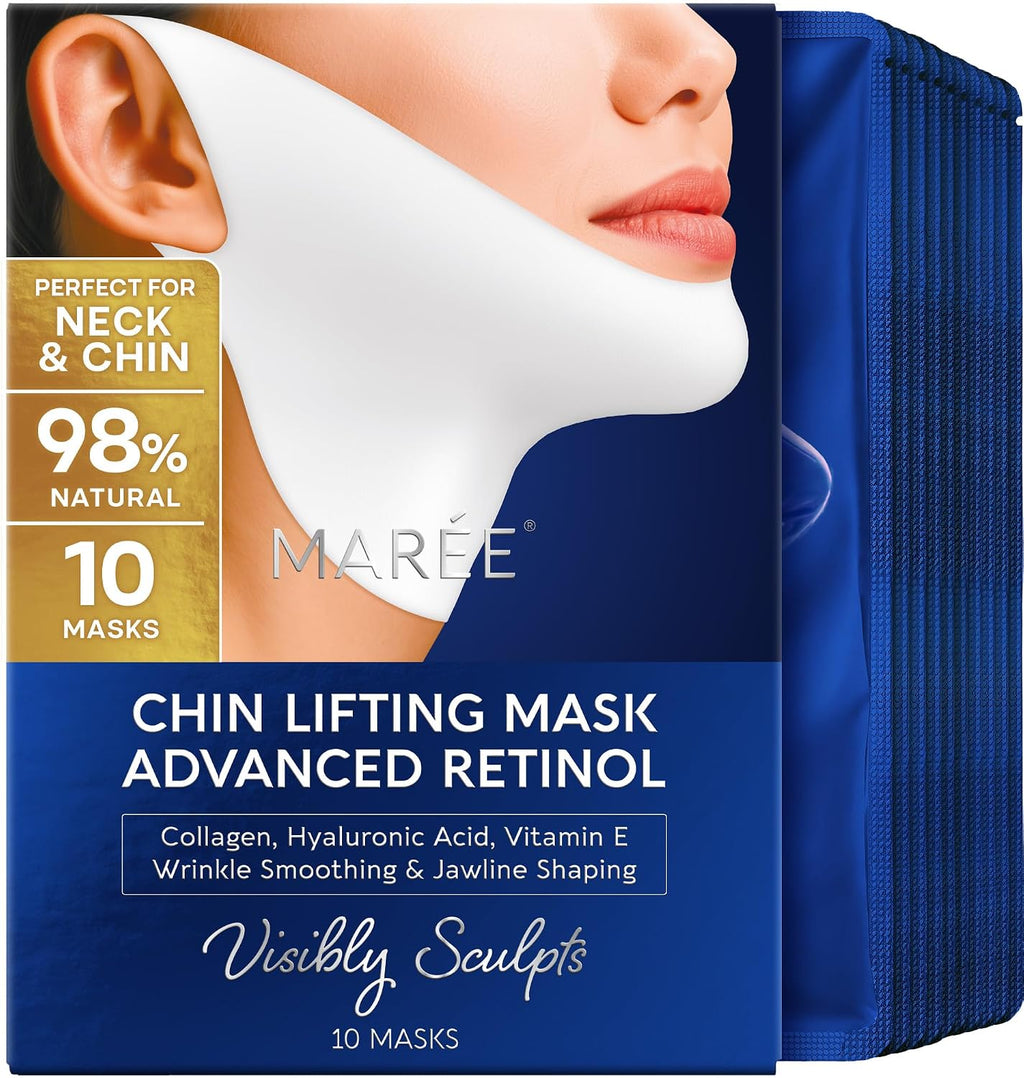 MAREE V Line Lifting Mask - Gold Face Lift Tape & Double Chin Lifting Mask