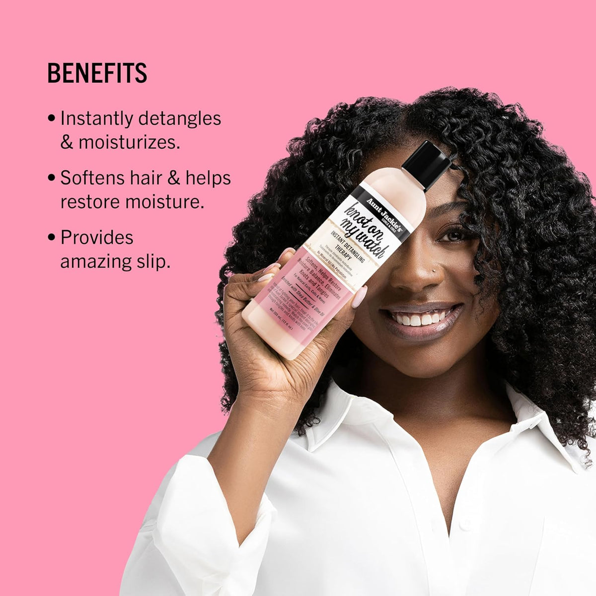 Aunt Jackie's Curls and Coils Knot On My Watch Instant Hair Detangling Therapy for Natural Curls, Coils and Waves, Enric