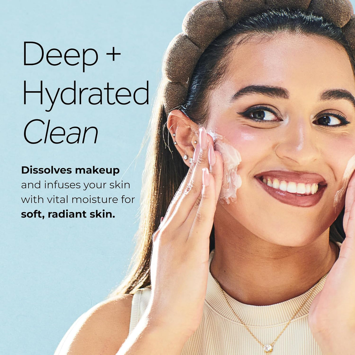 POND'S Cold Face Cream, Skin Care Facial Cleanser for All Skin Types, Deep Moisturizing Face Wash & Makeup Remover, 9.5 