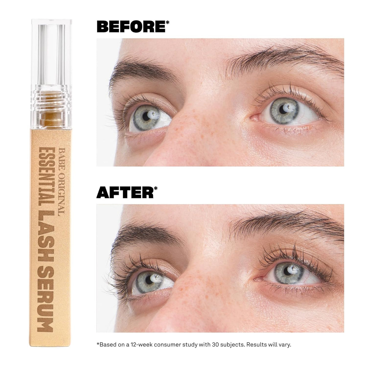 Babe Original Lash Serum - Fuller & Longer Looking Eyelashes, Advanced Lash Enhancing Treatment for Natural Lashes, Exte