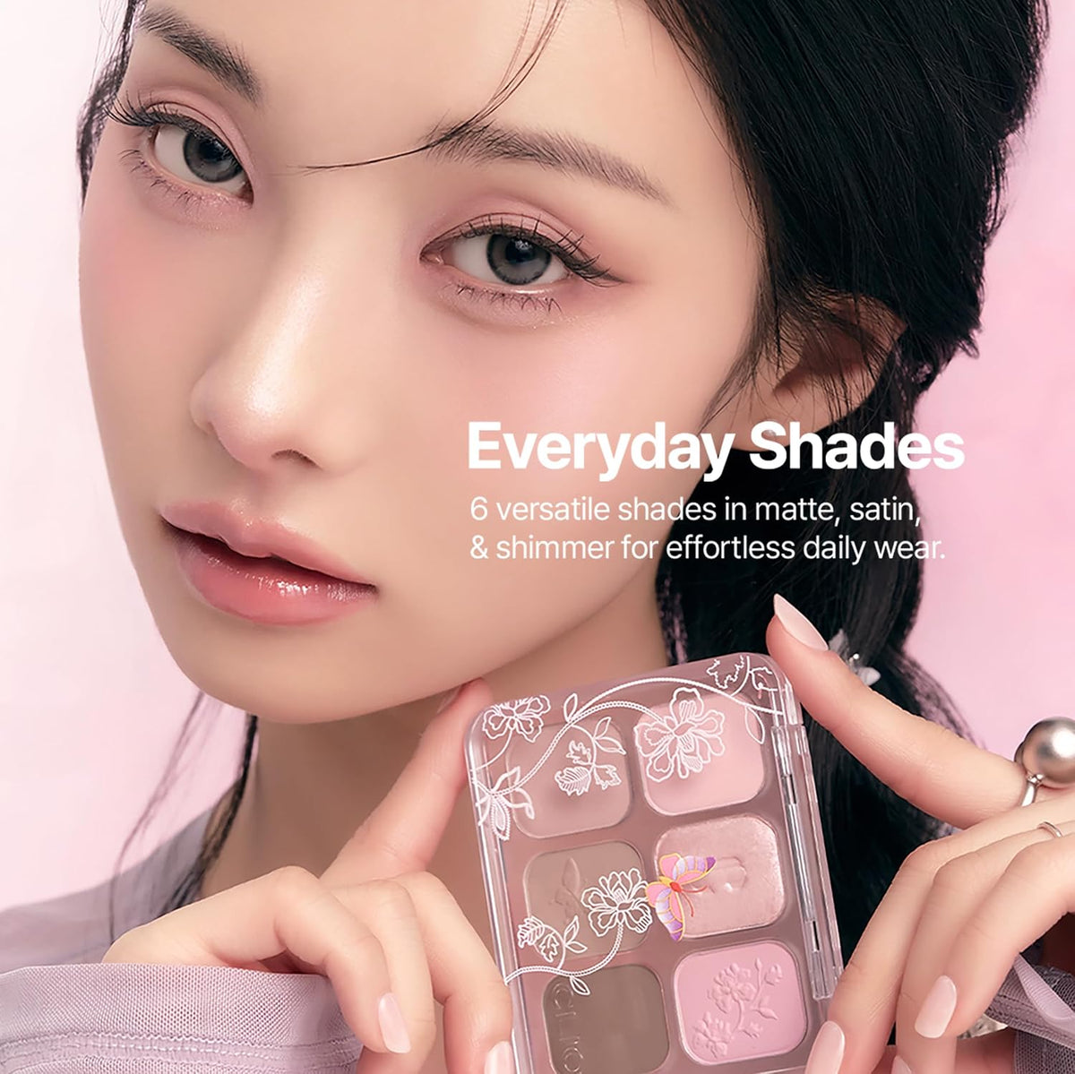 CLIO Muse Master Eyeshadow Palette, Korean Royal Heritage Edition, Baked Cream Powder Formula, Neutral Beige 6-Color wit