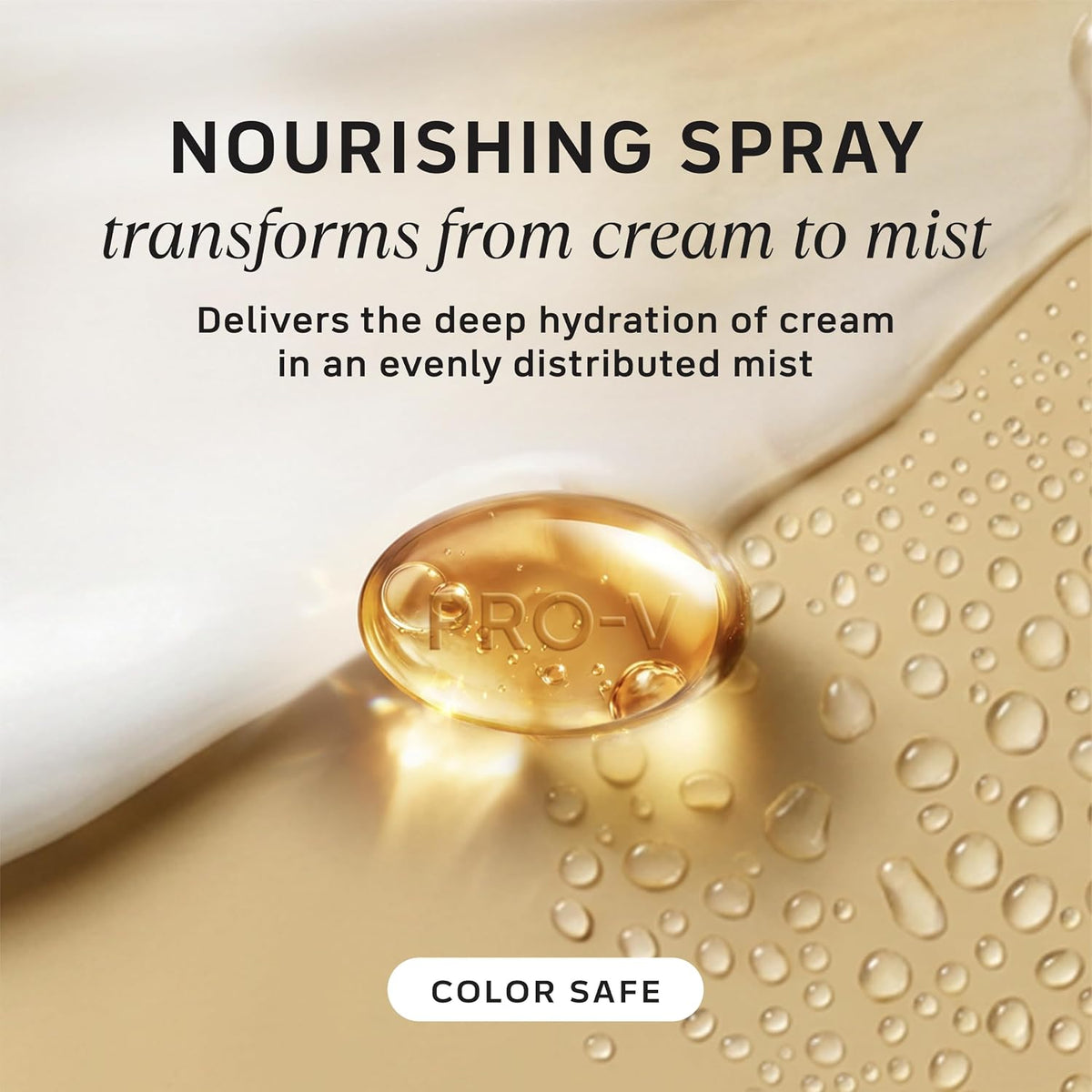 Pantene Deep Nourishing Cream to Mist Leave In Spray, Co-Created with Abbey Yung, Heat Protectant & Detangler Spray for 