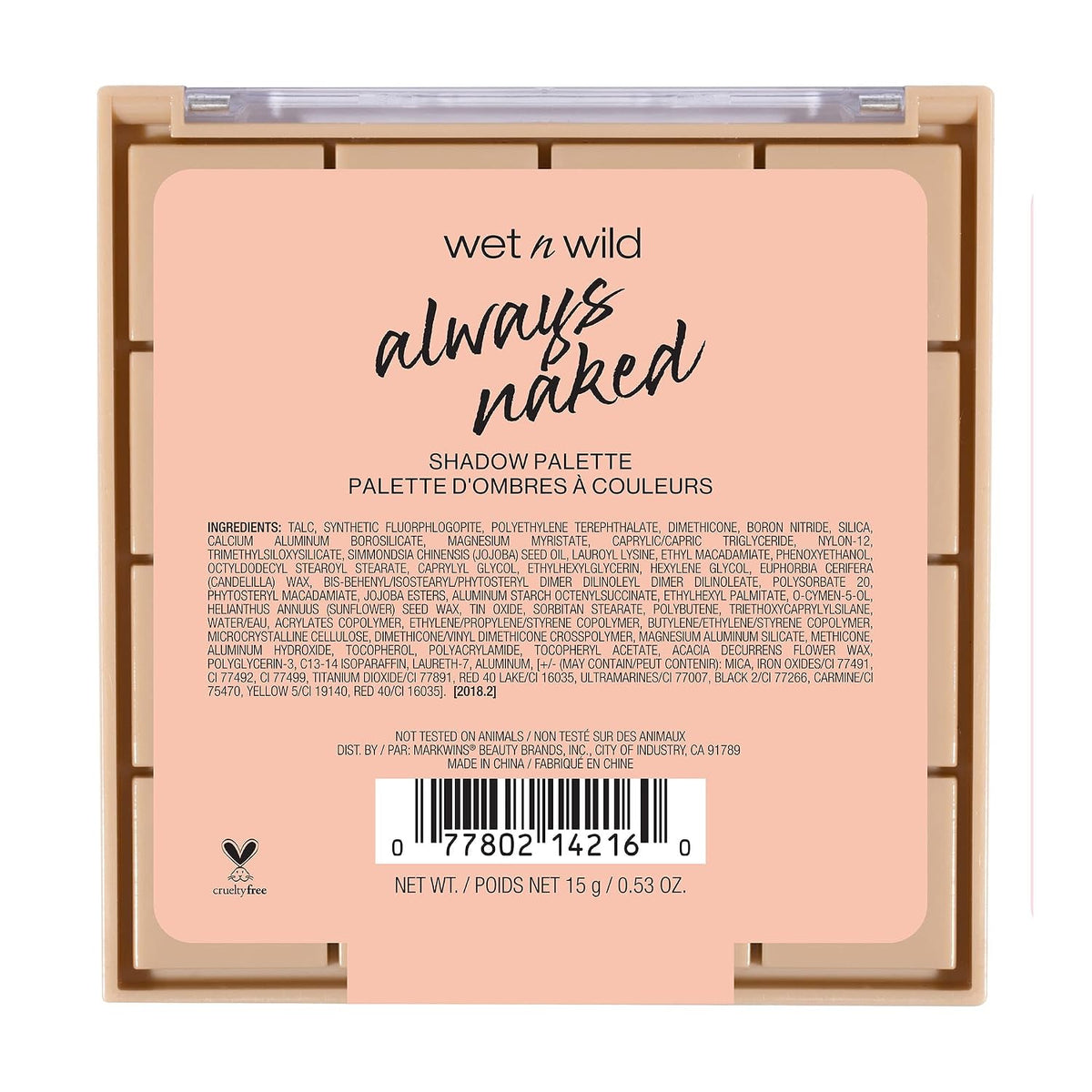 wet n wild Always Naked Palette, Nude Neutral Eye Makeup, Blendable, Warm And Cool Nude Pigments, Matte, Shimmer, Glitte