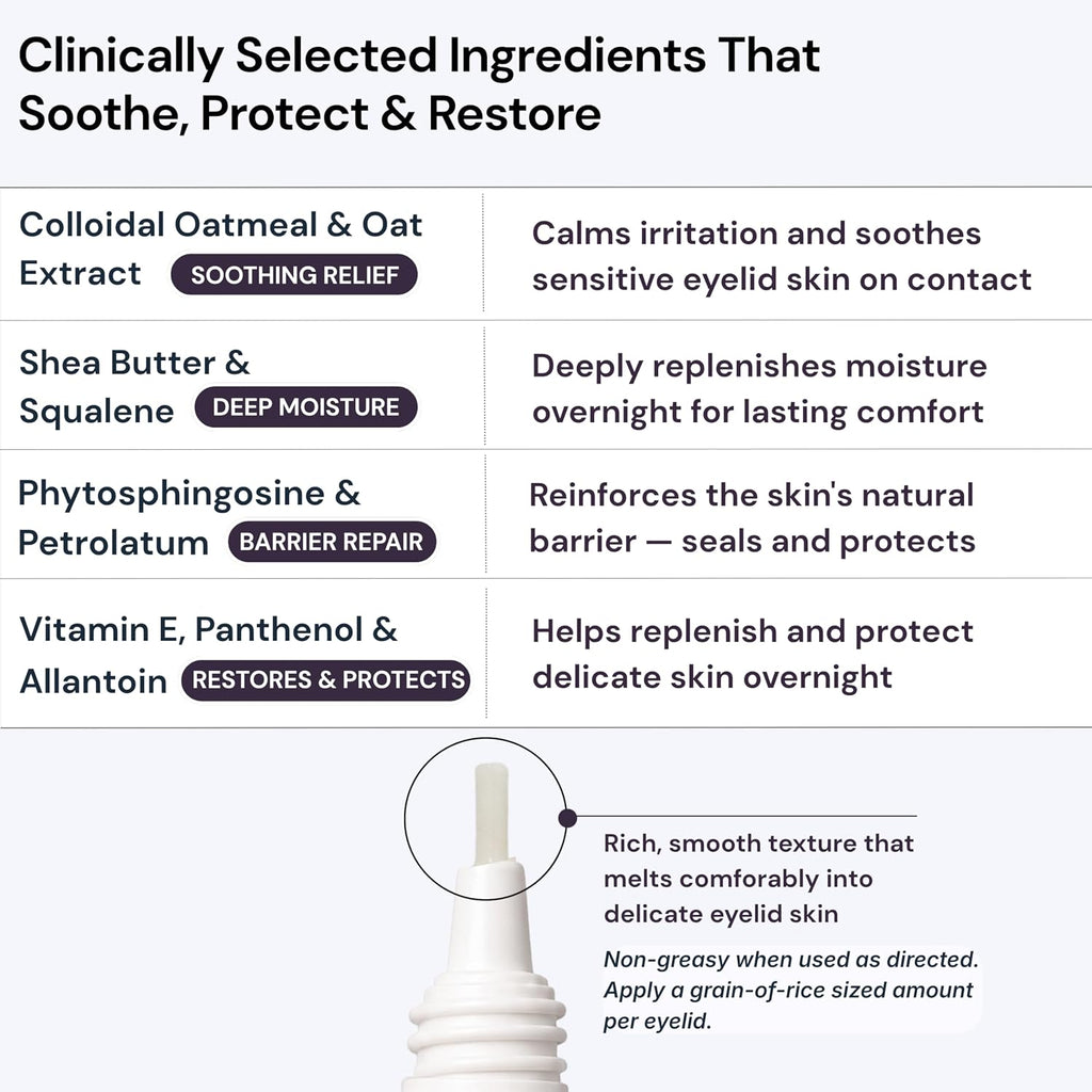BlinkBetter BetterLids Eyelid Ointment for Dry, Itchy & Sensitive Eyelids – Deep-Moisturising Oat Complex with Shea Butt