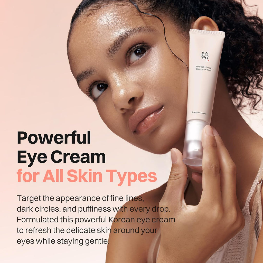 Beauty of Joseon Revive Eye Serum with Retinal Niacinamide Correction for Puffy Eye Bags Fine Lines Dark Circles Wrinkle