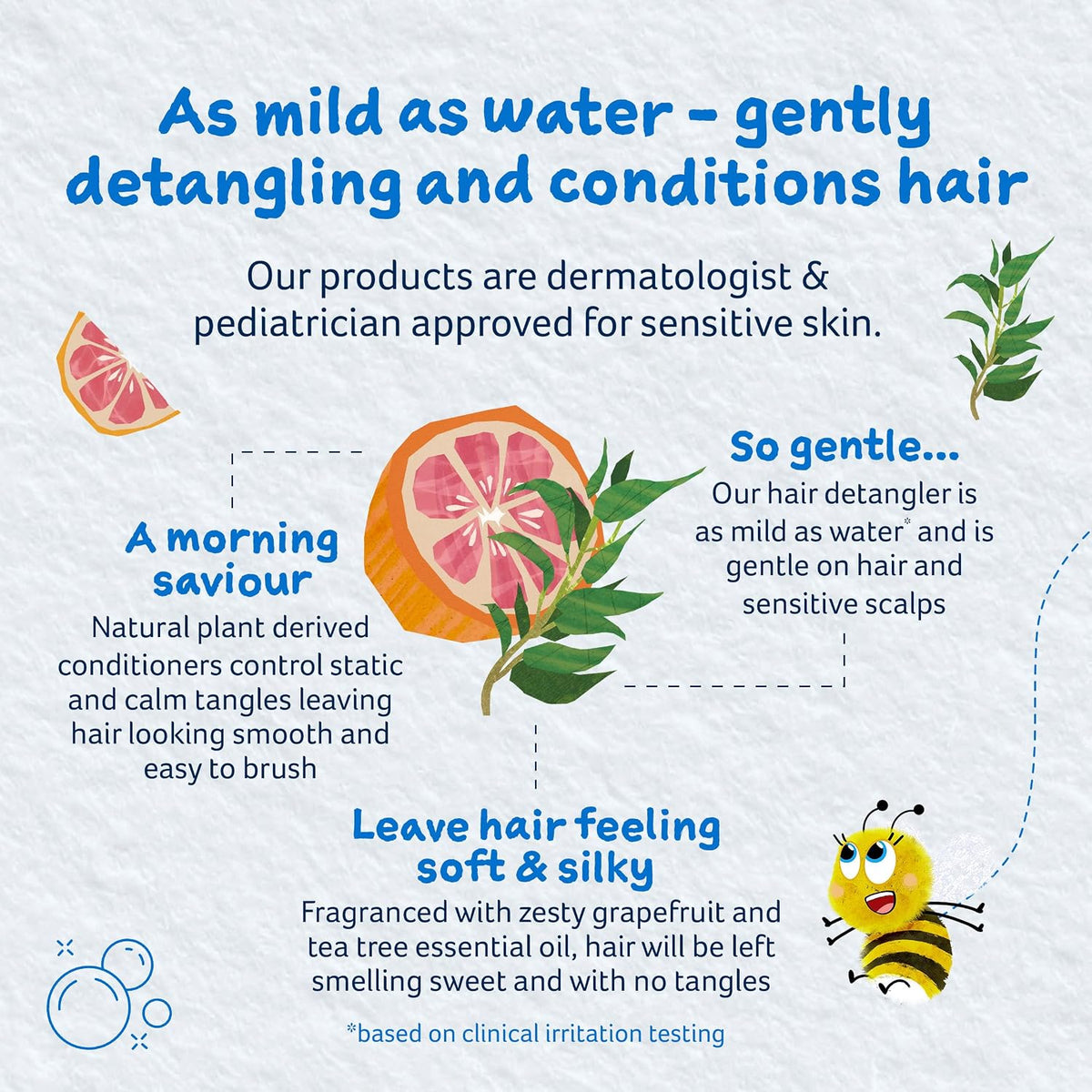 Childs Farm, Kids Hair Detangler, Grapefruit & Organic Tea Tree, Suitable for Dry, Sensitive & Eczema-prone Skin, 4.2 Fl