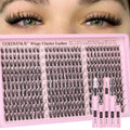 Goddvenus Lash Clusters Kit Wispy Eyelash Clusters Lashes Natural DIY Lash Extension Kit 10-16mm Cluster Eyelash Extensi