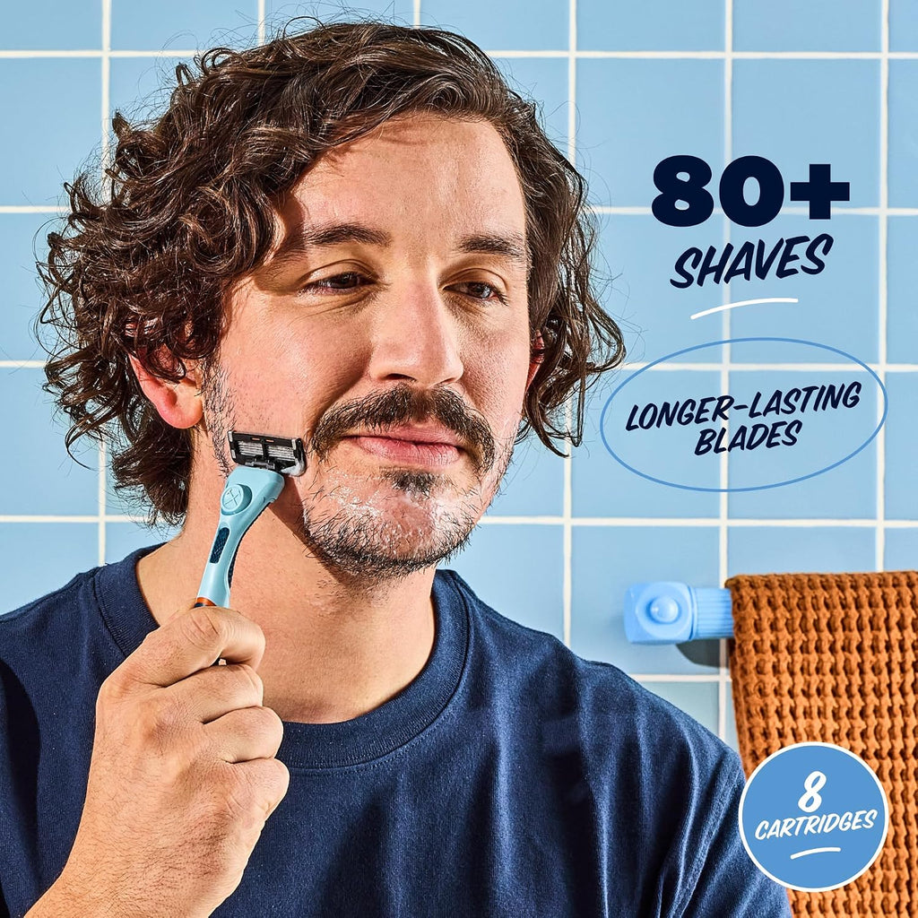 Dollar Shave Club - 6 Blade Razor Refills (8 Pack) - Razors for Men