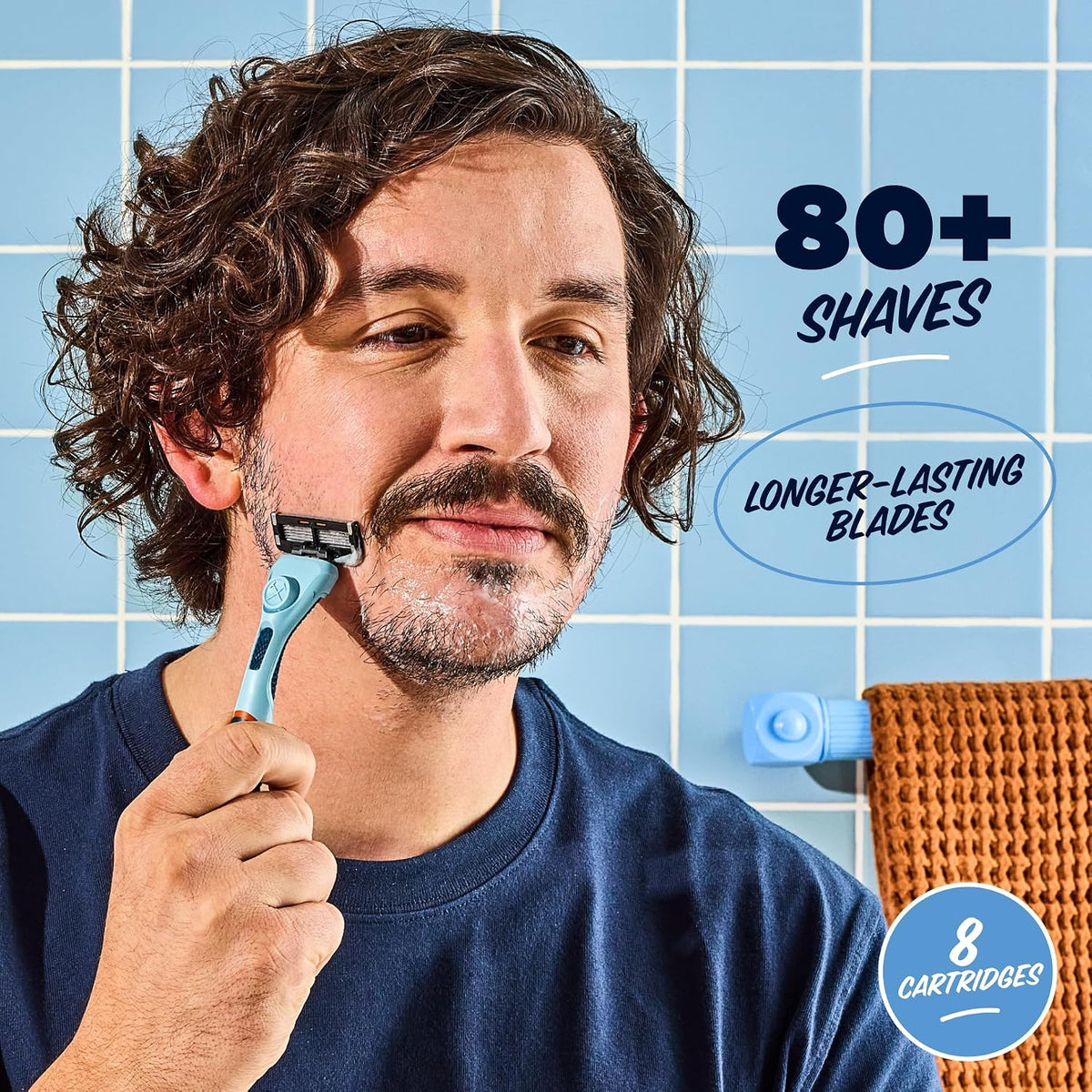 Dollar Shave Club - 6 Blade Razor Refills (8 Pack) - Razors for Men