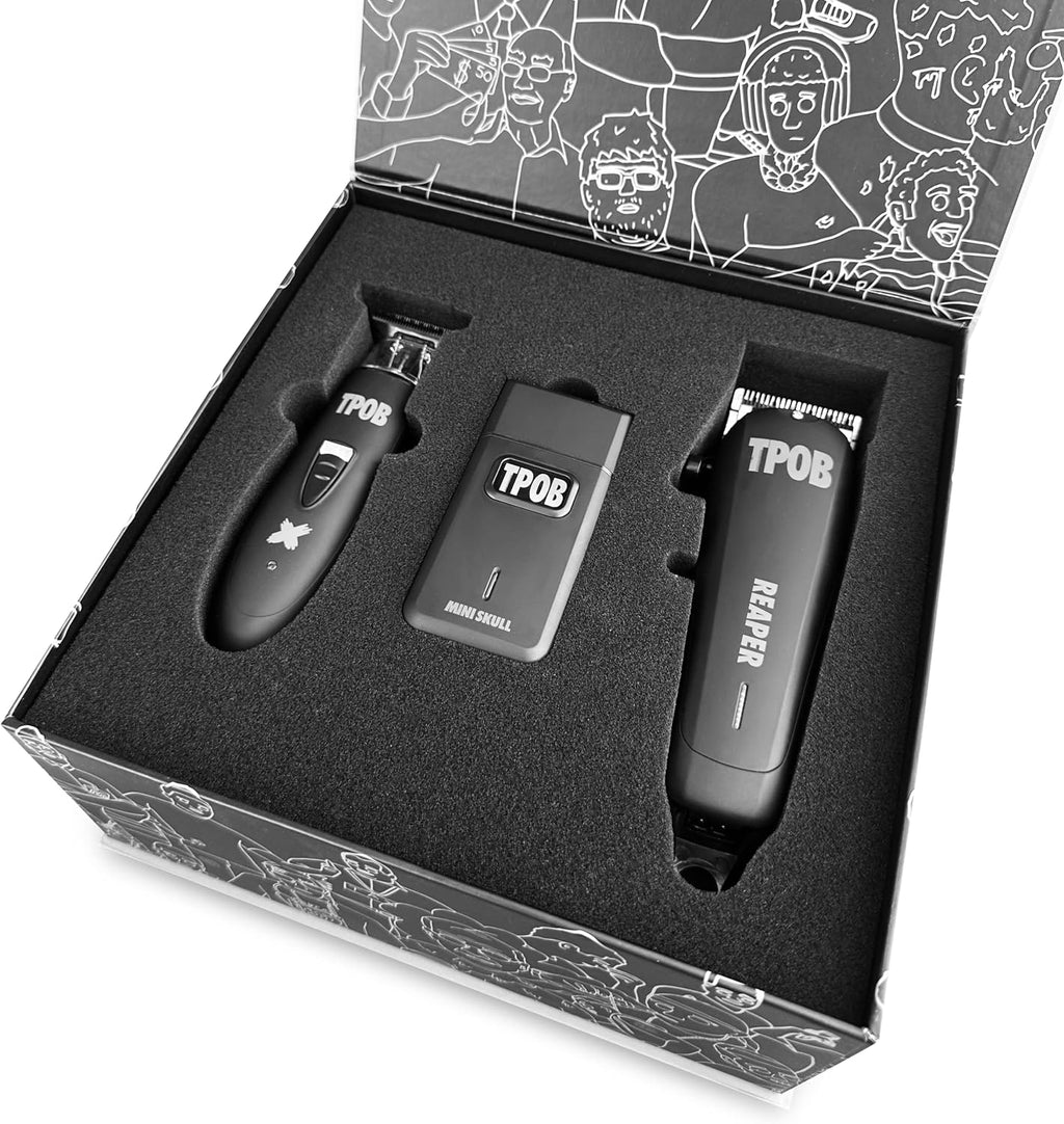 TPOB Slime 2 Professional Hair Clippers for Men - Barber Clippers and Trimmers Set with Foil Shaver, 6800 RPM Cordless H
