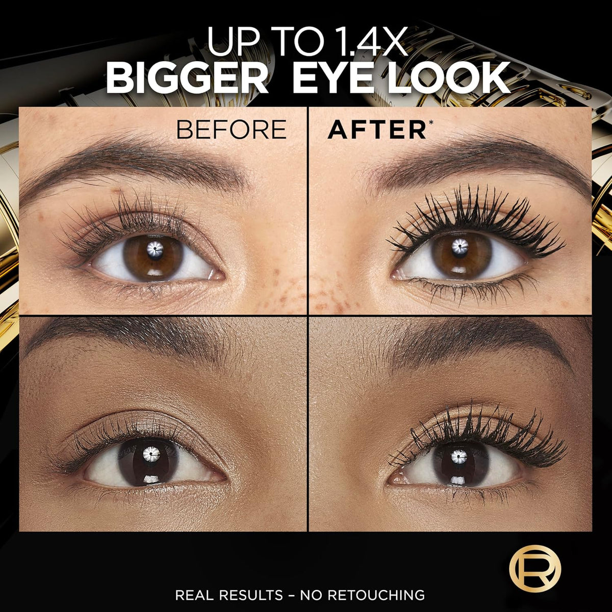 L'Oreal Paris Voluminous Panorama Mascara, Volumizing and Lengthening Mascara, Washable Longwear and Smudge Resistant Ma
