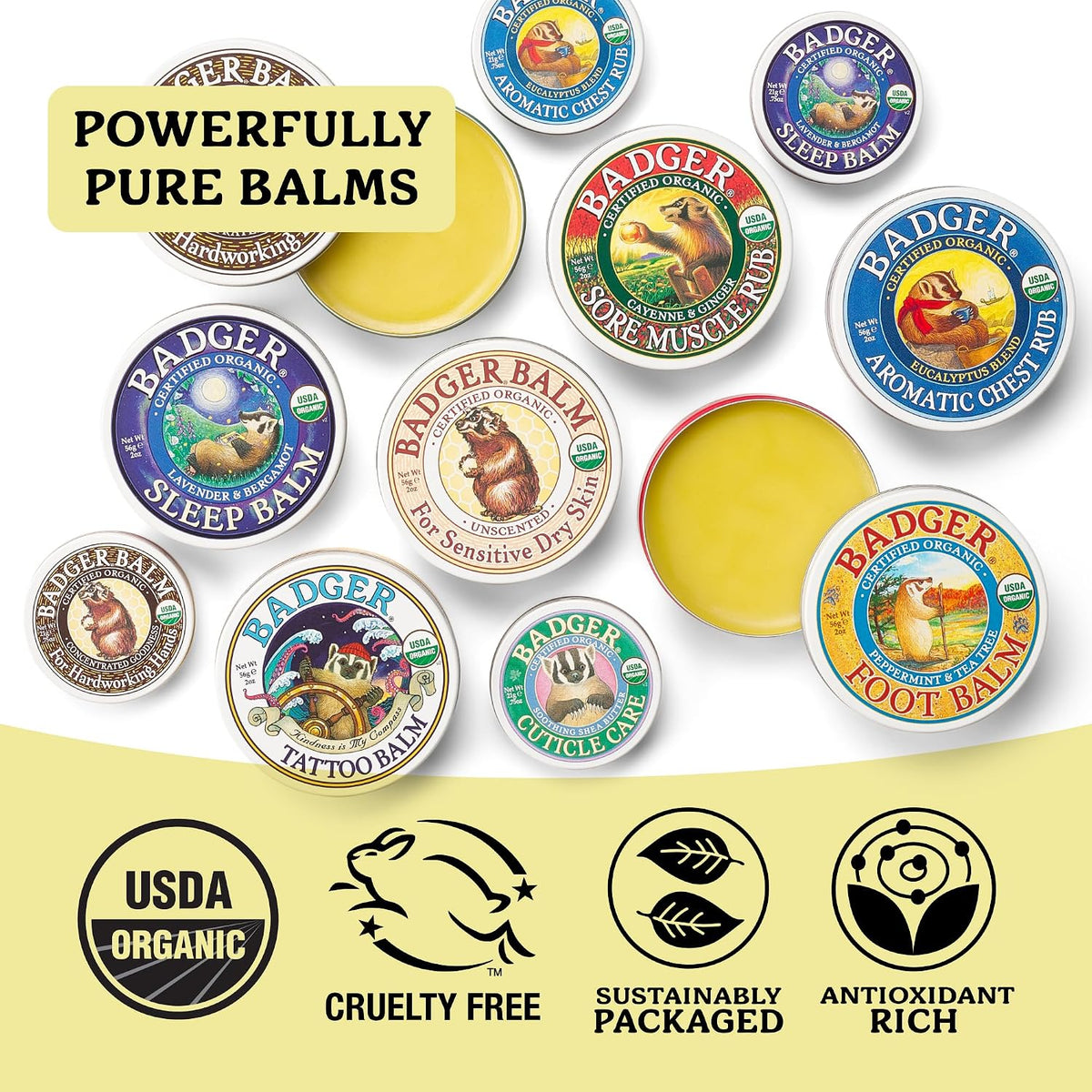 Badger Organic Cuticle Cream, Shea Butter, .75 oz Tin