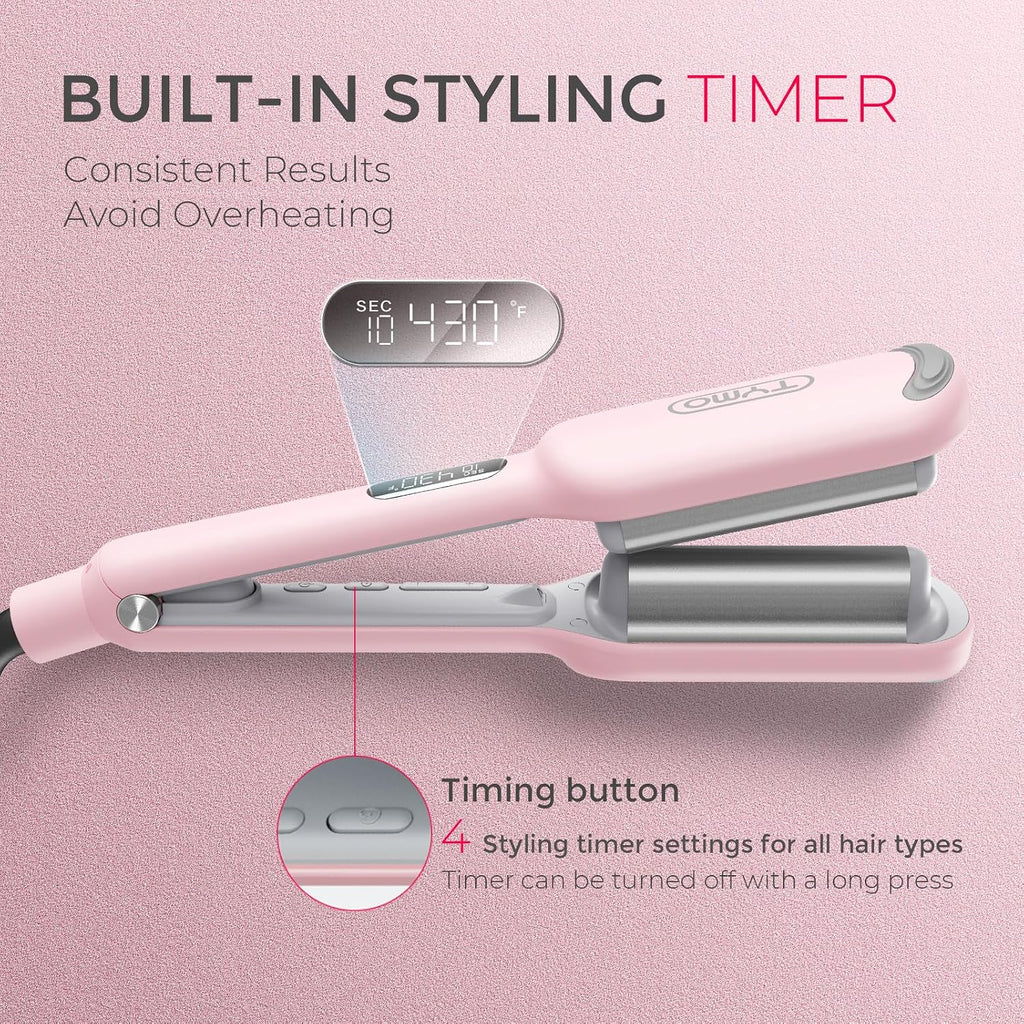 Curling Iron Hair Crimper Waver, TYMO ROVY Beach Waves Hair Curler
