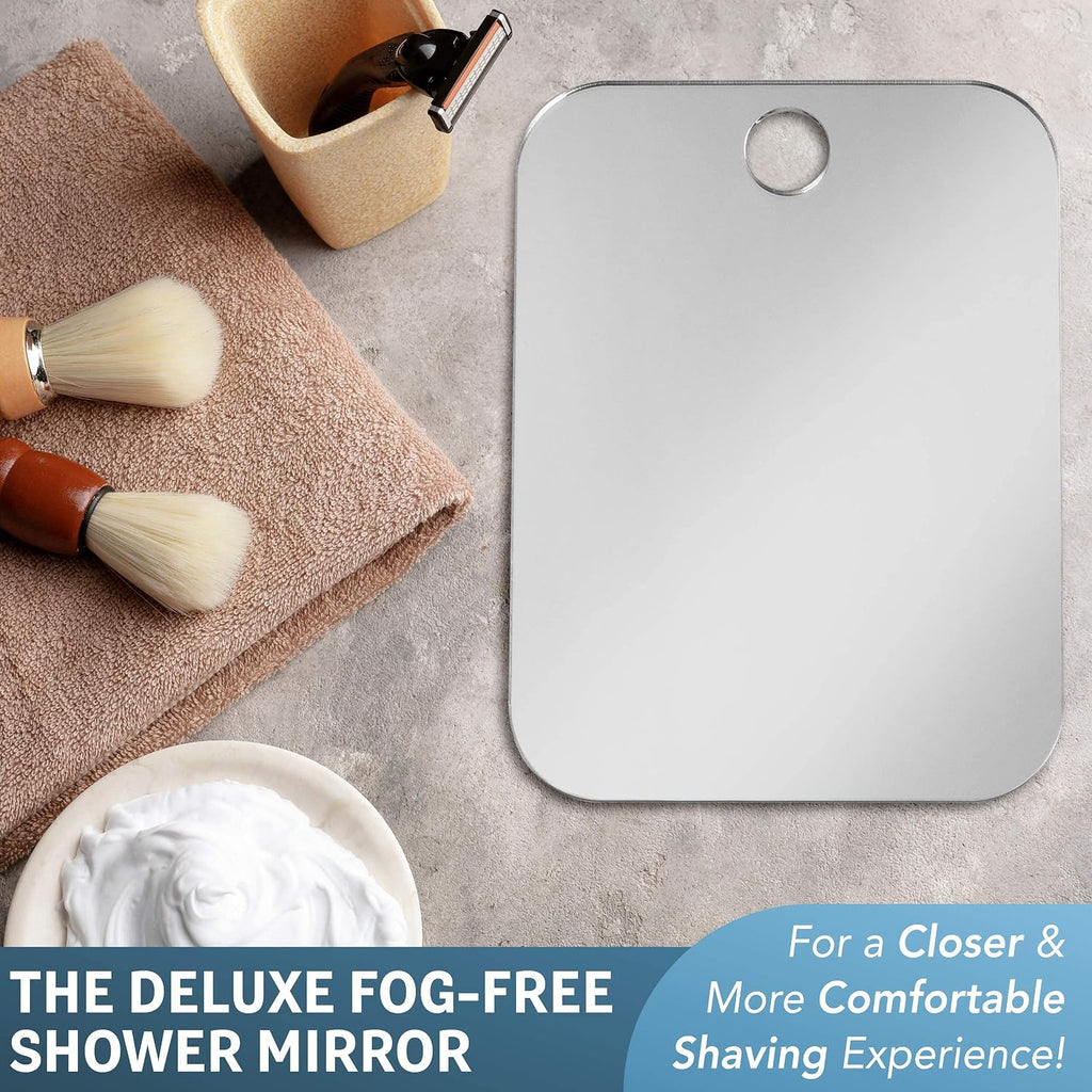 Shave Well Deluxe Anti-Fog Shaving Mirror with Removable Adhesive Hook