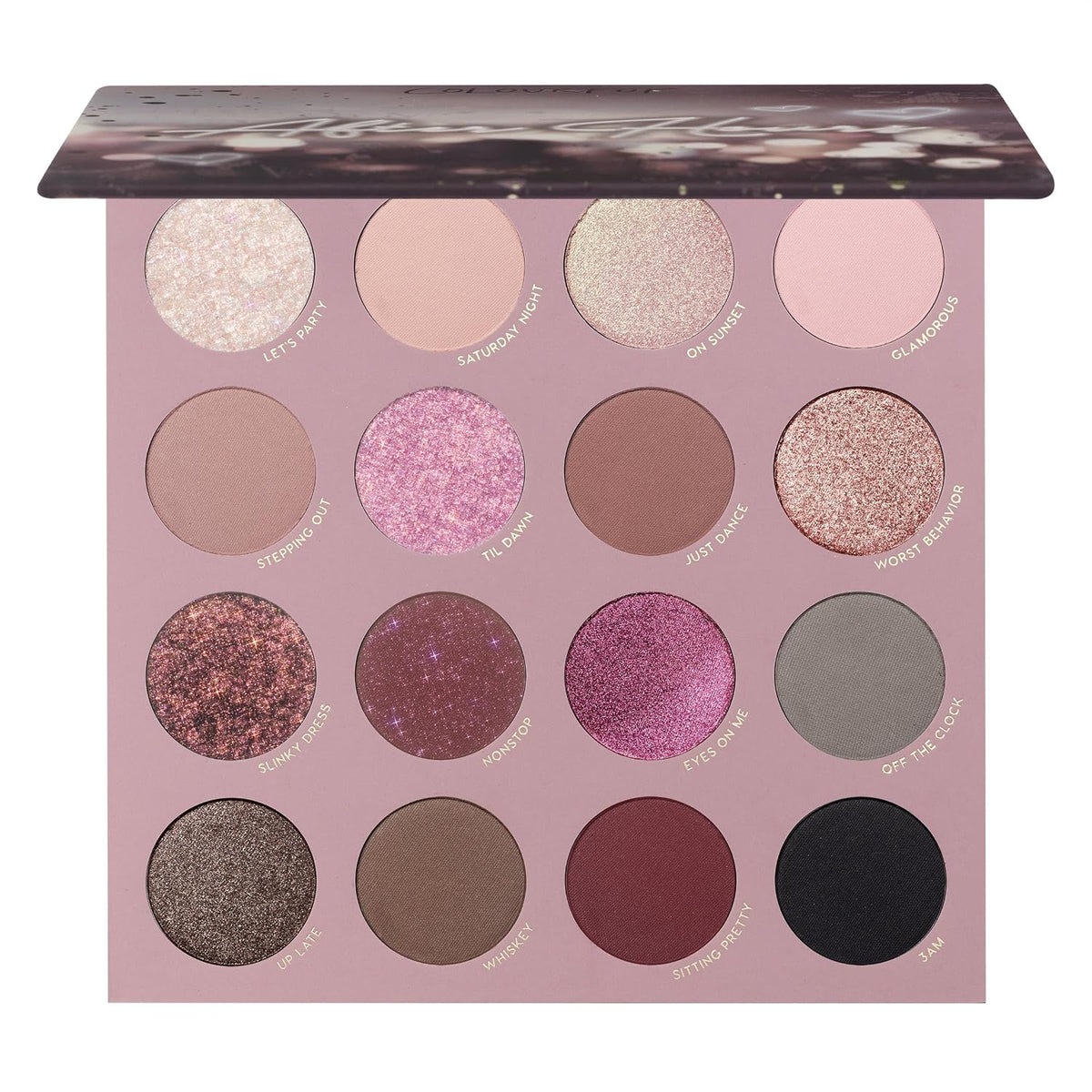 ColourPop After Hours Eyeshadow Palette - Smokey Mauve Makeup Palette with Metallic, Matte, Glitter & Matte Sparkle Fini