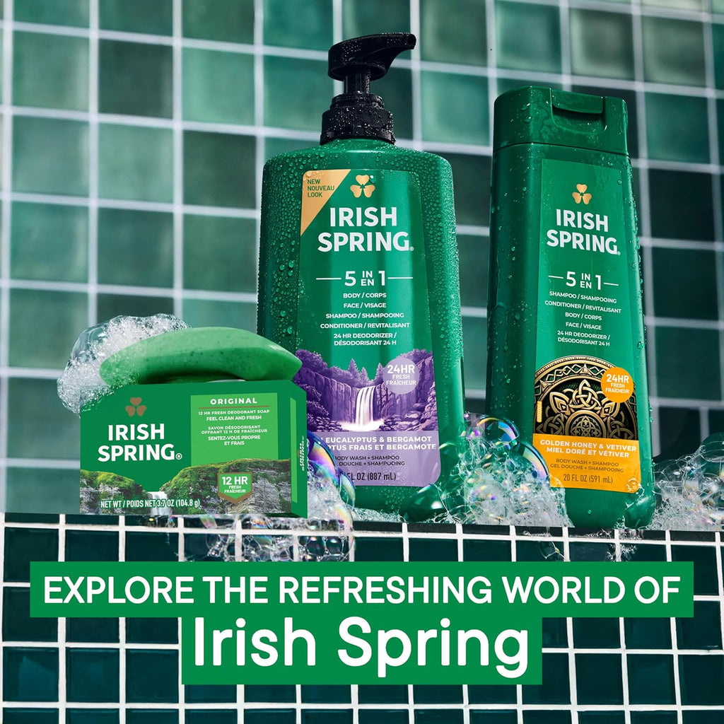 Irish Spring Bar Soap for Men, Original Scent, 3.7 oz (3 Pack)