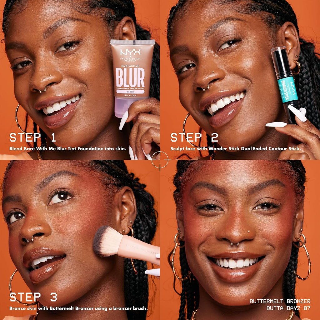 NYX PROFESSIONAL MAKEUP Matte Buttermelt Bronzer, Longwear Face Makeup with Up to 12 Hours of Wear, Vegan Formula - Dese