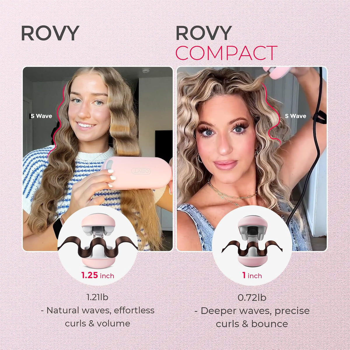 Curling Iron Hair Crimper Waver, TYMO ROVY Beach Waves Hair Curler