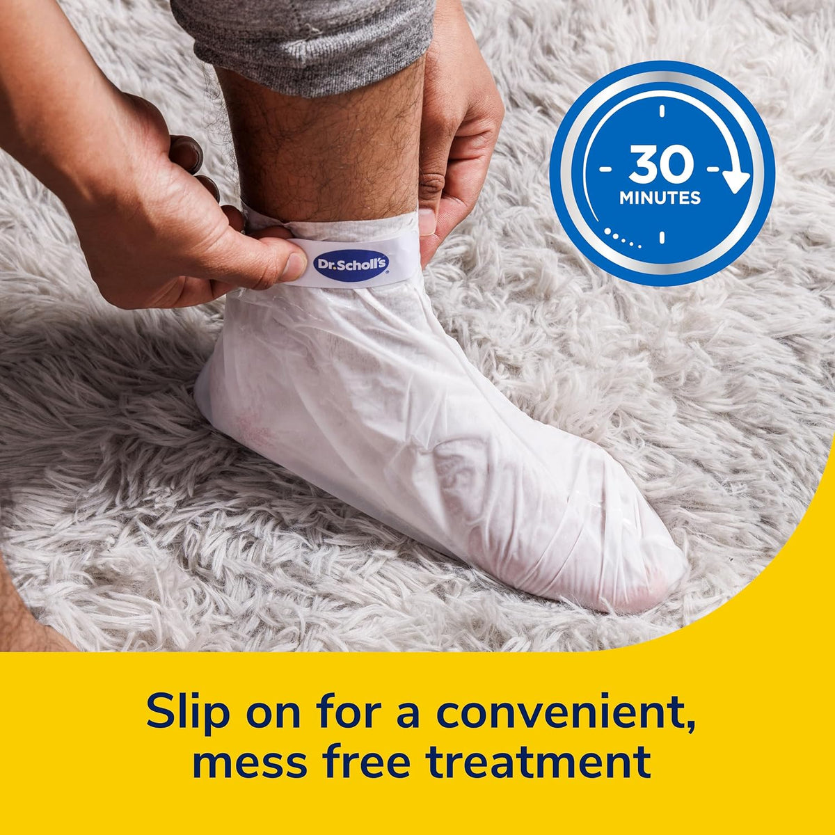 Dr. Scholl's Cracked Skin, Ultra Hydrating Foot Mask Socks, 3 Pairs