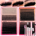 680PCS Fairy Lash Clusters Kit with Spikes Fluffy Volume T50 80D 100D 120D