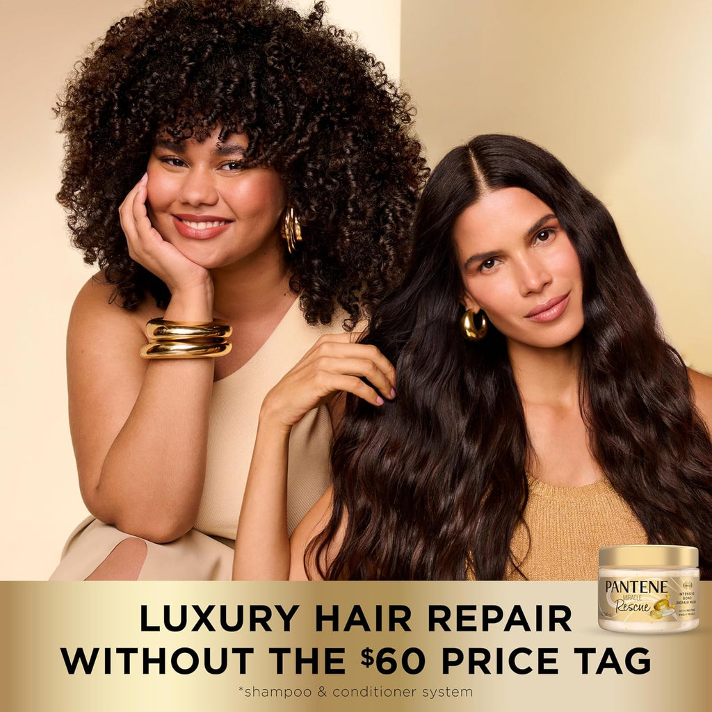 Pantene Miracle Rescue Hair Mask, Intensive Bond Repair with Melting Pro-V Pearls, Melts Away Damage, Builds Bonds, Stre
