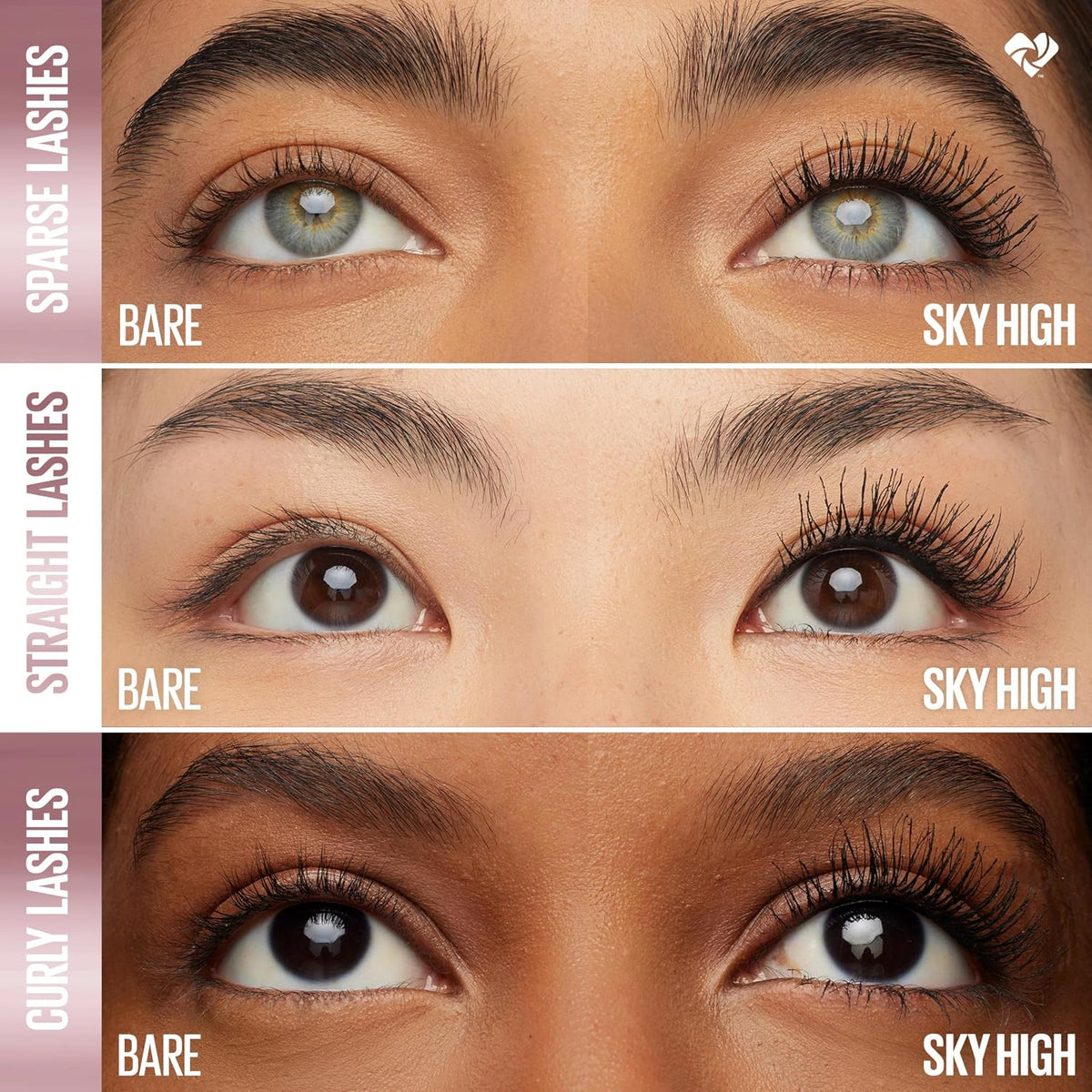 Maybelline Lash Sensational Sky High Washable Mascara Makeup, Volumizing, Lengthening, Defining, Curling, Multiplying, B
