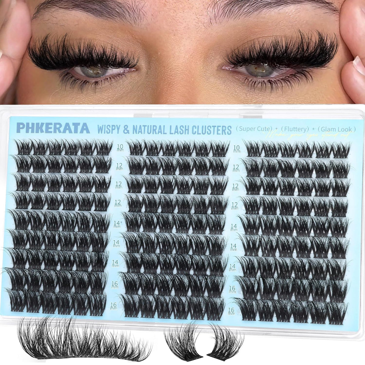 Fluffy Lash Clusters Wispy Eyelash Clusters Natural C Curl