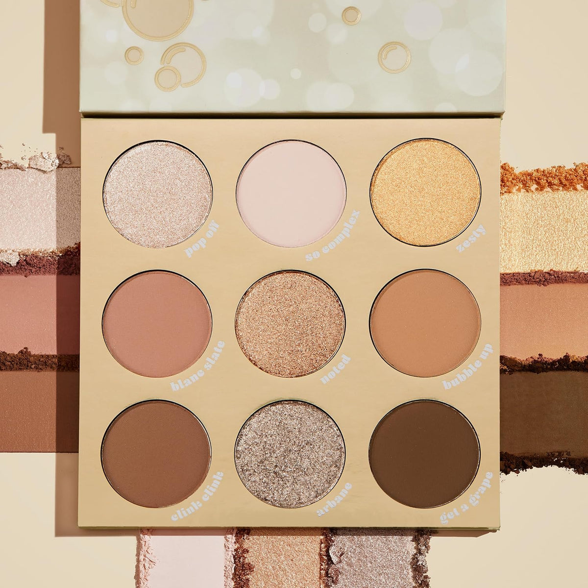ColourPop Feelin' Bubbly Eyeshadow Palette - Brown & Gold Palette with Metallic and Matte Finishes - High-Pigment Eye Ma