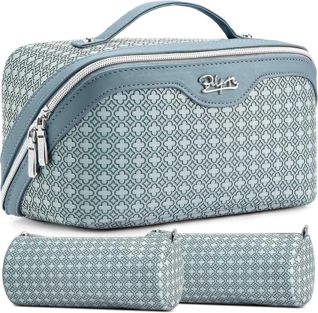 BOYATU Travel Makeup Bag Cosmetic Bags for Women: 3 Pcs Set Make up Bag