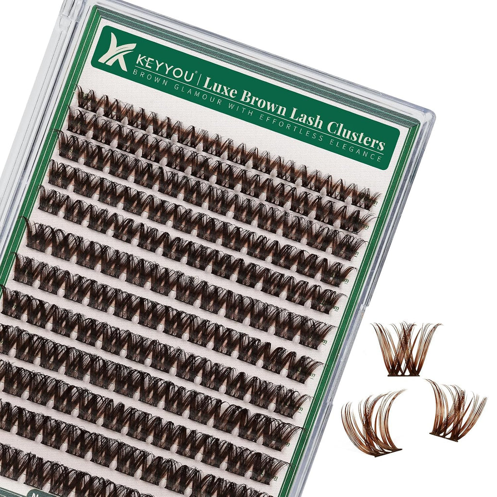 KEYYOU Lash Clusters Eyelash Clusters Natural Wispy D Curl 8-18mm MIX Y01