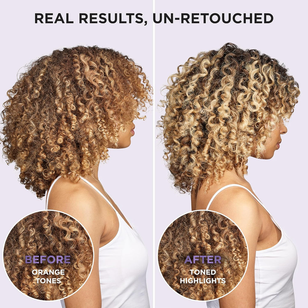 L’Oreal Paris Sulfate Free Brass Toning Purple Shampoo for Blonde, Bleached, Silver, or Brown Highlighted Hair, EverPure