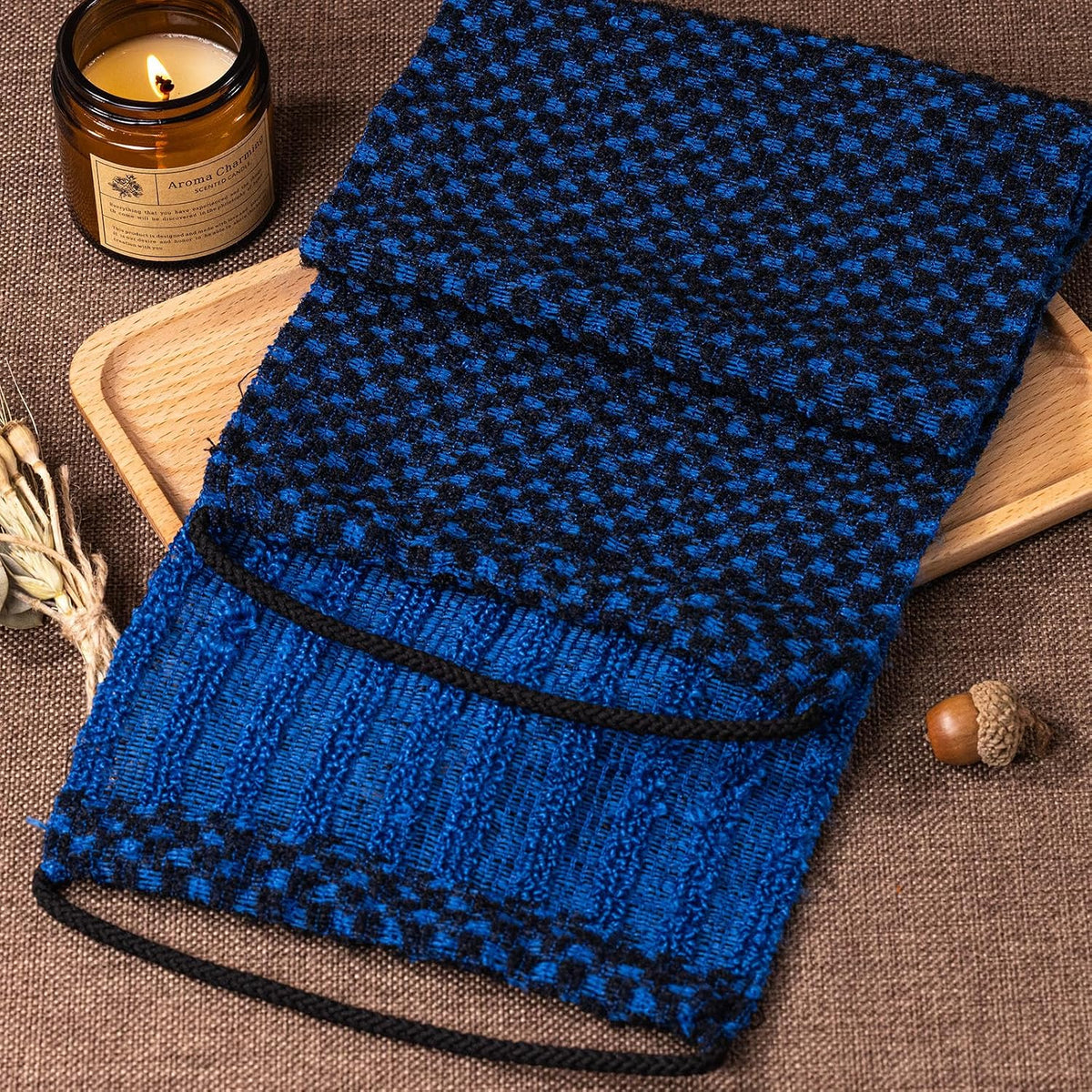Dual-Textured Exfoliating Washcloth Towel - Back Scrubber for Use in Shower Bath, Exfoliating Body Scrubber Exfoliator, 
