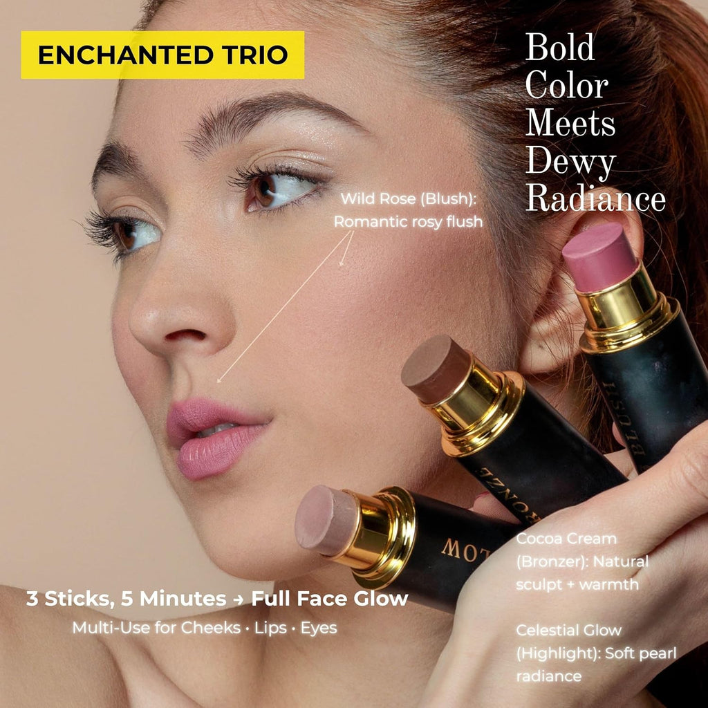 Contour Stick Set, Blush, Bronzer & Highlighter, Enchanted
