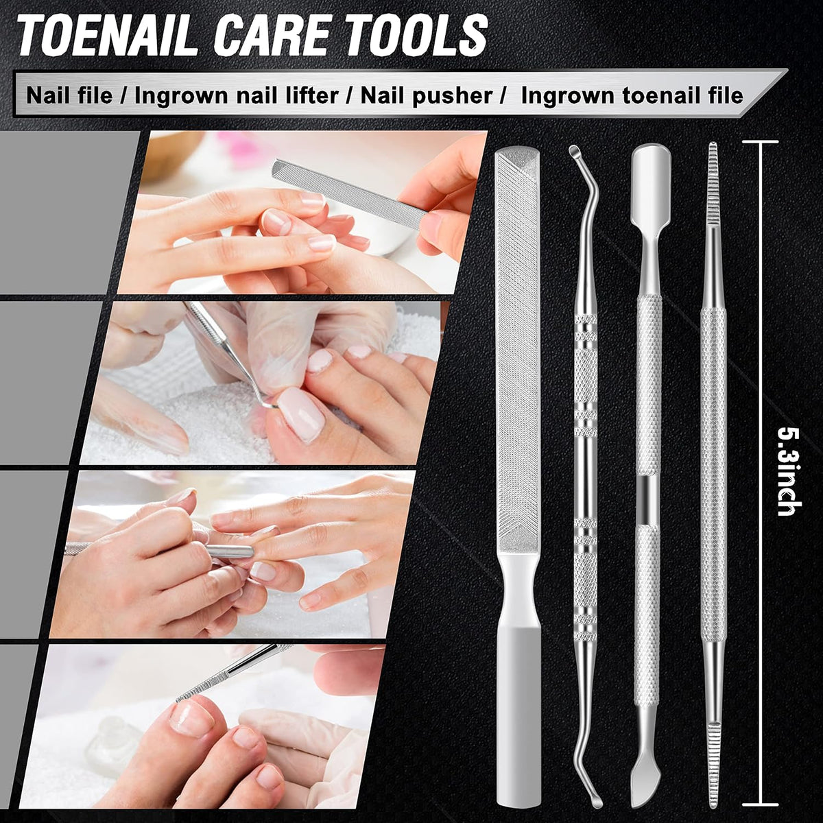 Toenail Clippers for Seniors Thick Toenails, Aucurwen Heavy Duty Toe Nail Clippers Adult Thick Nails Long Handle, Large 