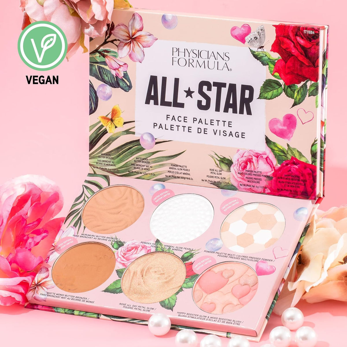 Physicians Formula All-Star Face Palette, Velvety-Smooth Buildable & Blendable Formulas,Versatile Matte and Multidimensi