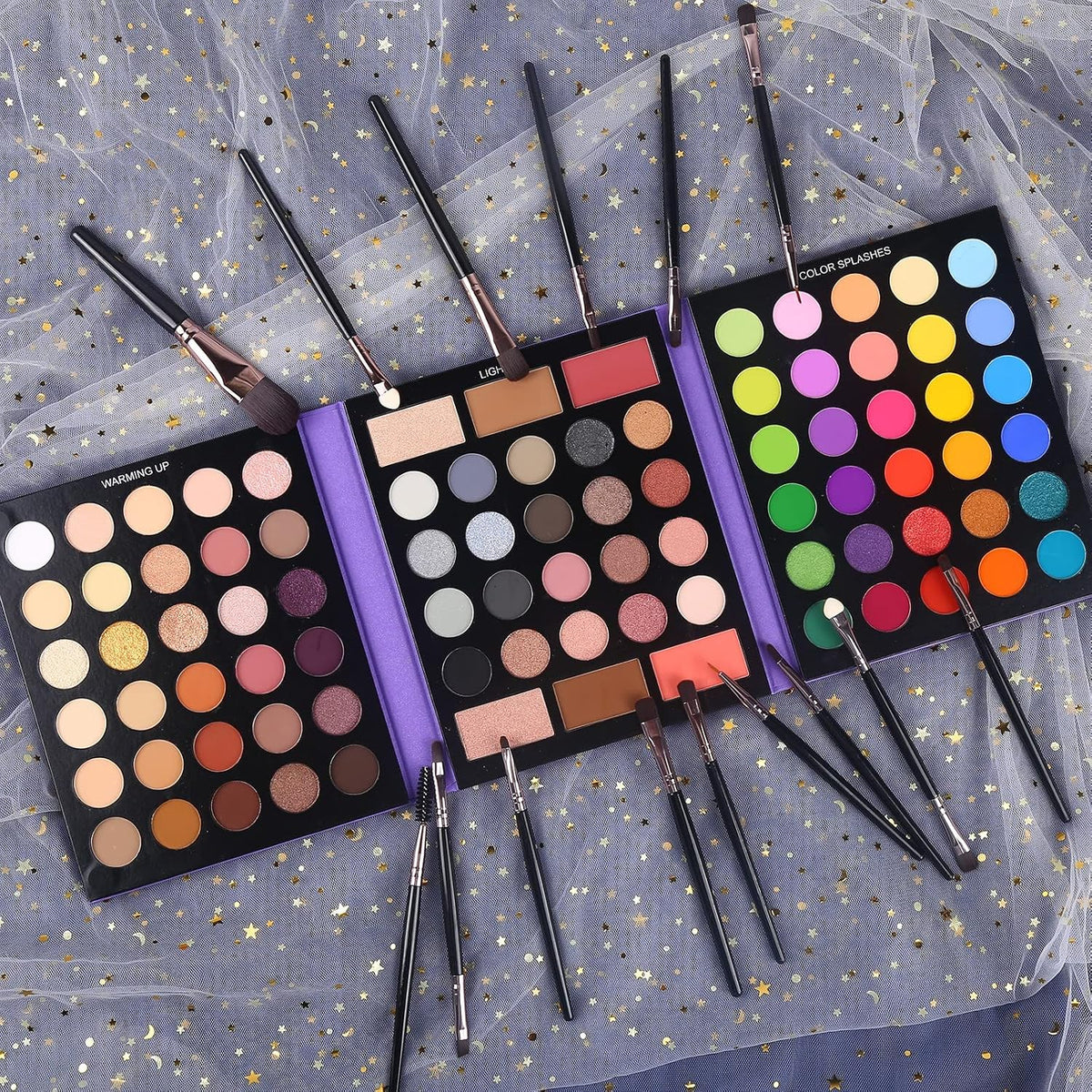 UCANBE Eyeshadow Palette with 15Pcs Brushes Makeup Set, Pigmented 86 Colors Make Up Sets Valentine's Day Gift, Matte Shi