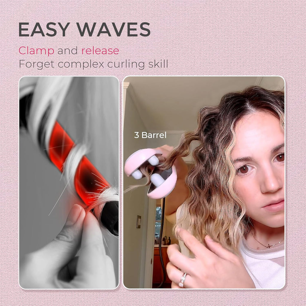 Curling Iron Hair Crimper Waver, TYMO ROVY Beach Waves Hair Curler