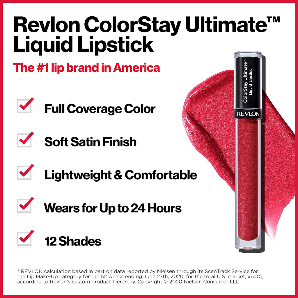 Revlon ColorStay Ultimate Liquid Lipstick, 030 Miracle Mauve, 0.1 fl oz