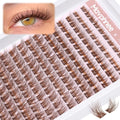 Mavphnee Brown Lash Clusters Natural Lash Extensions Wispy Eyelash Clusters 168 Pcs C Curl Lashes Clusters for Everyday 